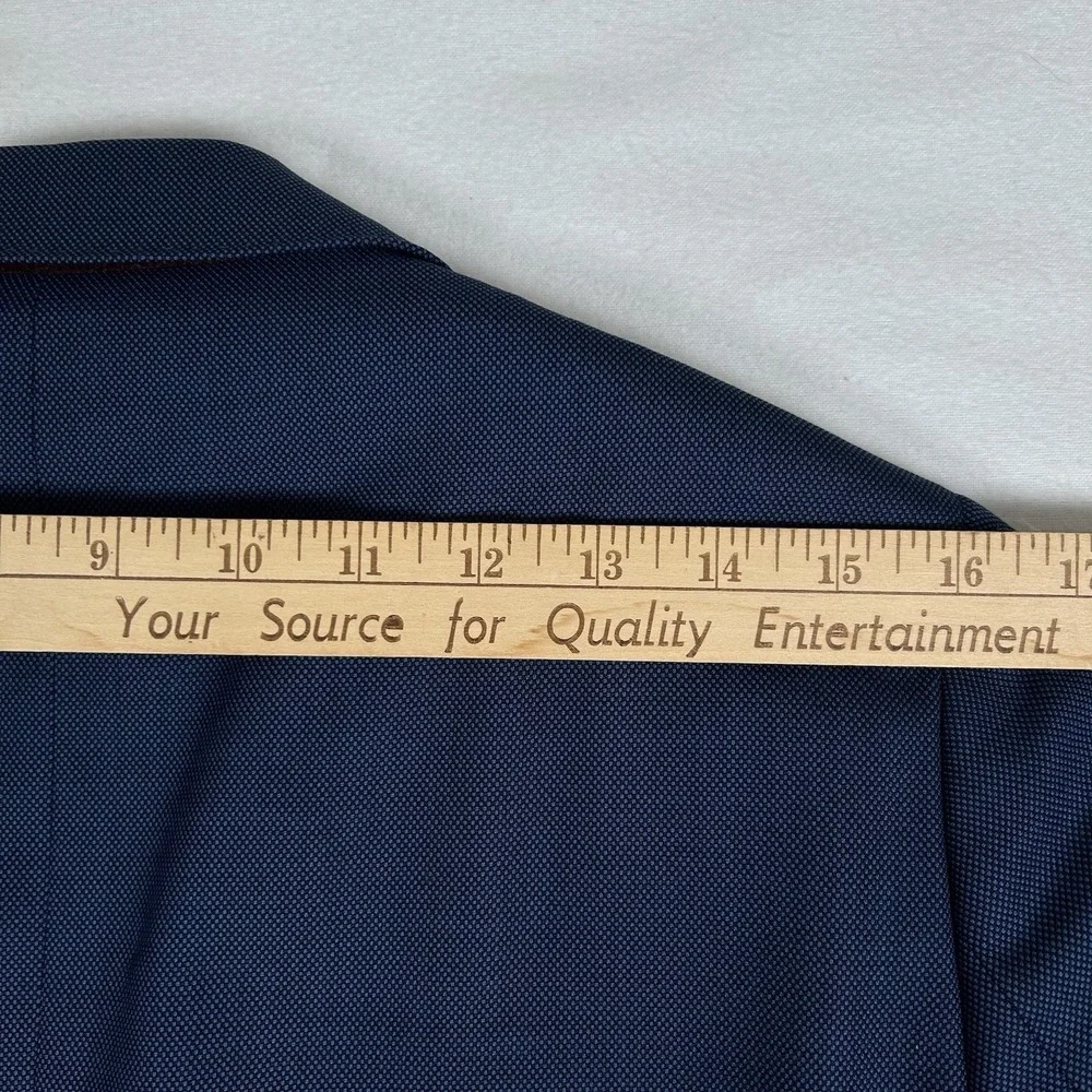 J. Hilburn Blazer Mens Size 38 Blue Vitale Barberis Canonico Italian Pure Wool